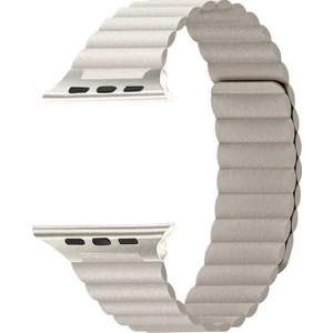 Coverzone Apple Watch Uyumlu Kayış 42 mm Deri Gold Loop