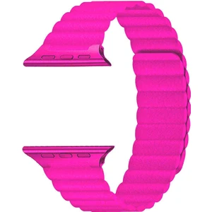 Coverzone Apple Watch Uyumlu Kayış 42 mm Deri Pembe Loop