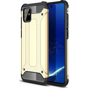 Coverzone Samsung Galaxy Note 10 Lite Kılıf Shockproof Slikon Zırh Gold