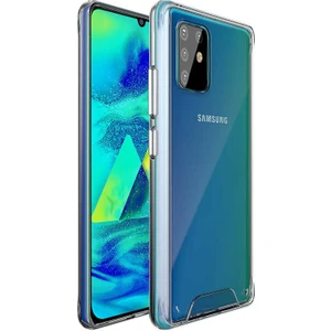 Coverzone Samsung Galaxy S10 Lite Kılıf Armor Opacity Silikon Şeffaf