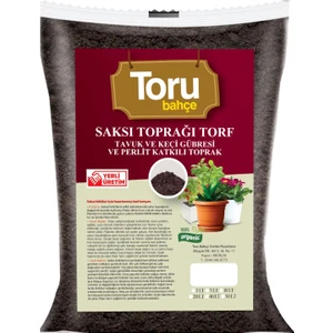 Torubahce 5 lt Saksı Toprağı Torf Tavuk ve Keçi Gübresi ve Perlit Katkılı Toprak