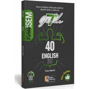 İSEM Yayıncılık 2020 Farklı 7. Sınıf İngilizce Tamamı Çözümlü 40 Fasikül Deneme