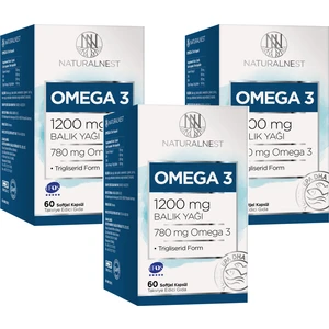 Omega 3 Balık Yağı 1200 Mg 60 Kapsül 3 Kutu