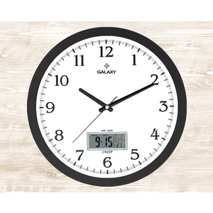 T-1964-K Premium Dijital Duvar Saati Siyah 35 cm