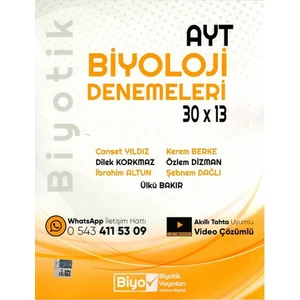 Biyotik Yayınları  AYT Biyoloji 30 x 13 Denemeleri