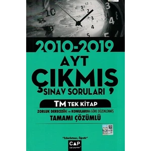 Çap Yayınları AYT TM Tek Kitap Tamamı Çözümlü Çıkmış Sınav Soruları