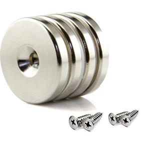 Mıknatıs AVM Neodyum Mıknatıs Havşa Delikli 25 x 10/5,5 x 5 mm (4'lü Paket)