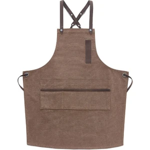 Medusa Forma Nakışlı Boyundan Askılı Önlük İş Barista Şef Garson Aşçı Cafe Restaurant Kuaför Tattoo Önlüğü