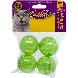 Zilli Kedi Oyuncağı 4'lü Paket Top Yeşil
