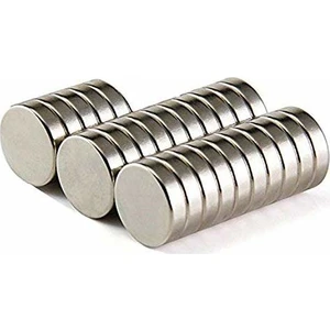 Dünya Magnet Çap 12X3 Yuvarlak Süper Güçlü Neodyum Mıknatıs (20'li Paket)