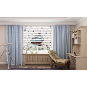 Asy Home Yelkenli Dijital Baskılı Piliseli Zebra Perde