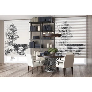 Asy Home Köprülü Dijital Baskılı Piliseli Zebra Perde