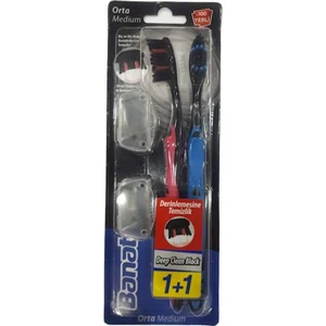Deep Clean Black Diş Fırçası Medium 1+1