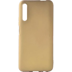Tekno Grup Huawei P Smart Pro 2019 Kılıf Mat Premium Silikon Kılıf + Tam Kaplayan 6D Nano Ekran Koruyucu Gold