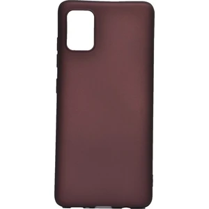 Tekno Grup Samsung Galaxy A51 Kılıf Mat Premium Silikon Kılıf + Cam Ekran Koruyucu Bordo