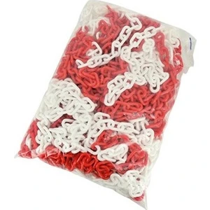 Plastik Trafik Zinciri Kırmızı Beyaz 25 m