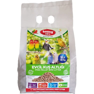 Bonny Nice Çam Pelet Evcil Kuş Altlığı 1.8 kg 3