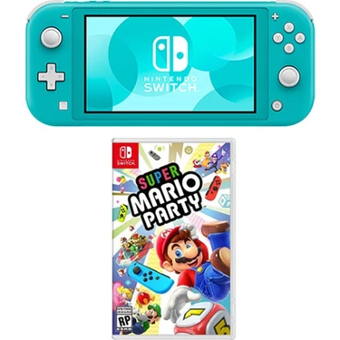 Nintendo Switch Lite Konsol Turkuaz + Super Mario Party Nintendo Switch