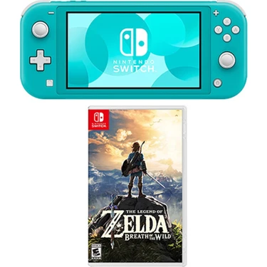 Nintendo Switch Lite Konsol Turkuaz + The Legend Of Zelda Breath Of The Wıld