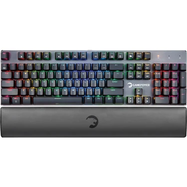 GamePower Ogre RGB Mekanik Kablolu Oyun Klavyesi – Alüminyum Gövde, Bilek Desteği, Outemu Red