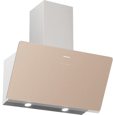Silverline 80 cm Vizon Cam Davlumbaz Duvar Tipi Eğimli Tasarım ile Yüksek Emiş