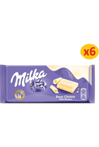 Milka Beyaz Çikolata 80 gr - 6 Adet