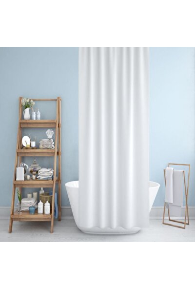 Prado Banyo Duş Perdesi Beyaz 180 x 200 cm + Askı
