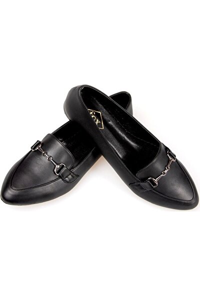 Fox Shoes Siyah Kadın Babet G290010009