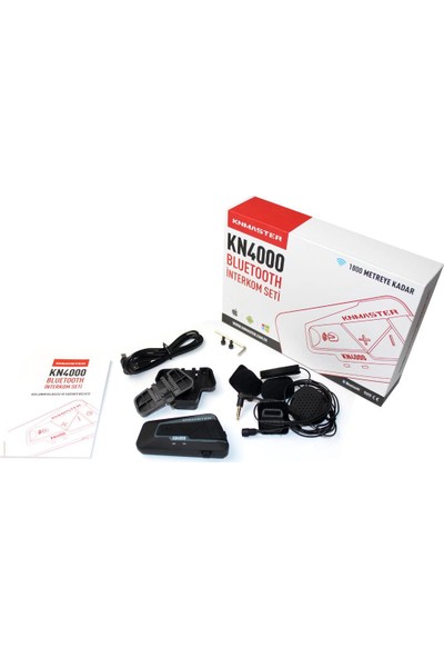 Knmaster Kask Bluetooth Intercom Kn4000 / Tekli / 1800M. / Radyo