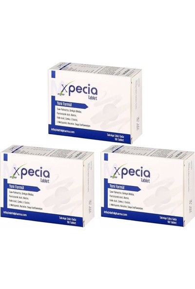 Defnil Pharma Xpecia Erkek 60 Tablet 3 Adet Takviye Edici Gıda