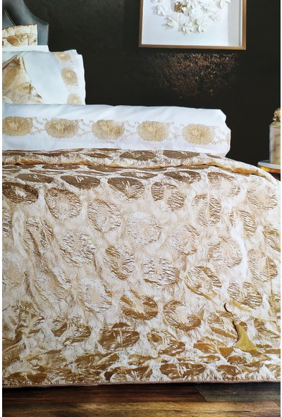 Schafer Oktavia Altın 11 Parça Yatak Örtüsü Tekstil Çeyiz Seti