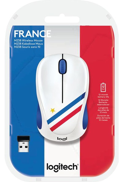Logitech M238 Fan Collection - France 2.4GHz Wireless Mouse 910-005404