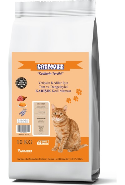Cat Mozz Mix Gourmet Karışık Yetişkin Kedi Maması 10 kg