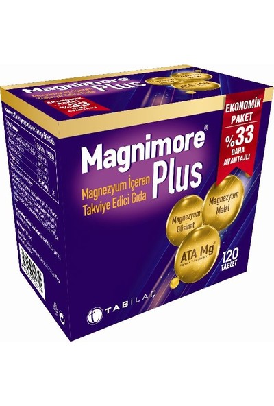 Tab İlaç Magnimore Plus 120 Tablet Ekonomik Paket