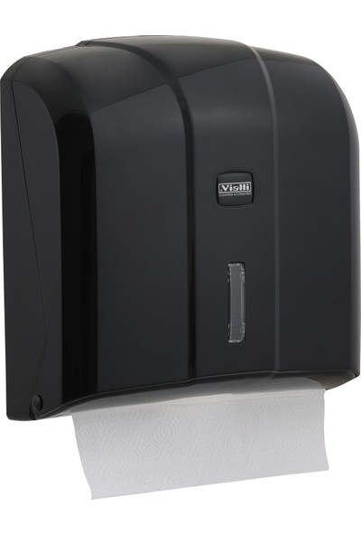 Vialli KH300B Z Katlı Kağıt Havlu Dispenseri Siyah 300'lü