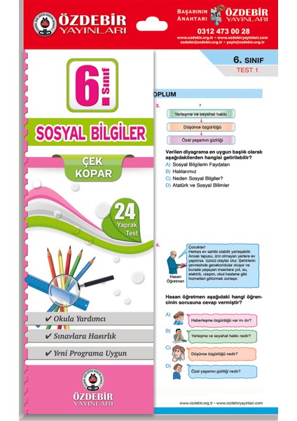 6. Sınıf Sosyal Bilgiler Yaprak Test