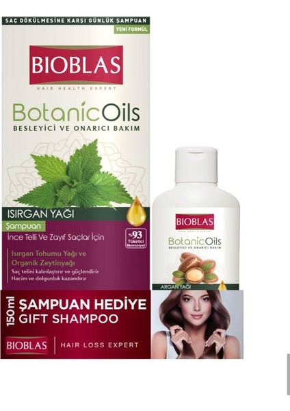 Şampuan Isırgan Yağı Özlü İnce Telli 360 ml + Argan Şampuanı 150 ml + Ayak Koku Tozu