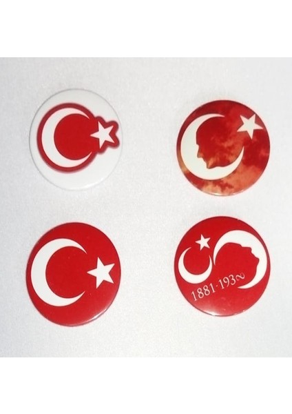 Seri 1Türk Bayrağı Rozetleri 20'li