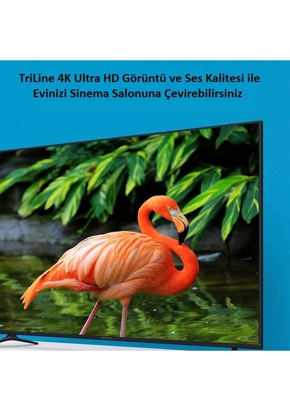 Triline 4K Ultra Hd 3D 60Hz 2160P Altın Kaplama Kablo - 15 Metre