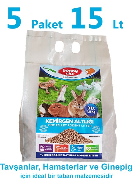 Çam Pelet Kemirgen Altlığı 1.8 kg 3 l x 5 Paket fiyatları