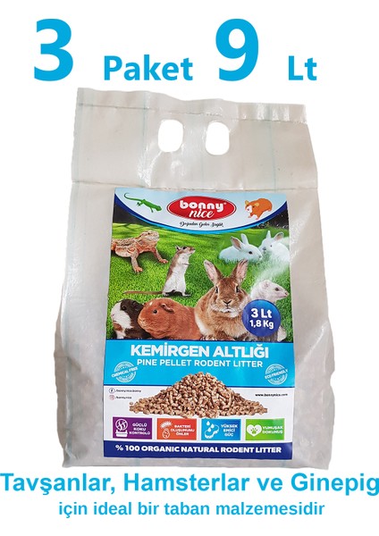 Çam Pelet Kemirgen Altlığı 1.8 kg 3 l x 3 Paket fiyatları