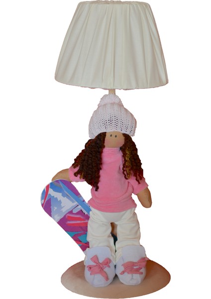 El Yapımı Bebek Dekorlu Abajur-BC25