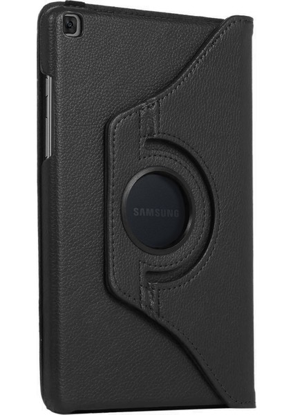 Samsung Galaxy Tab A 8" 2019 T290 Kılıf 360 Rotating Stand Deri Siyah
