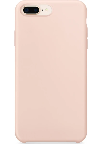 Apple iPhone 7/8 Plus Tam Koruma Silikon Kılıf - Rose Gold