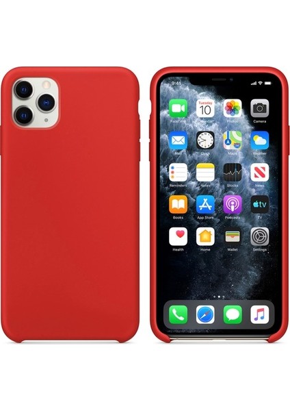 Apple iPhone 11 Pro Silikon Kılıf - Kırmızı