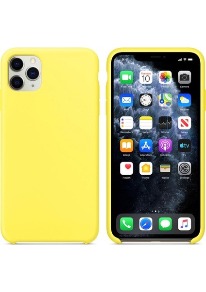 Apple iPhone 11 Pro Silikon Kılıf - Sarı