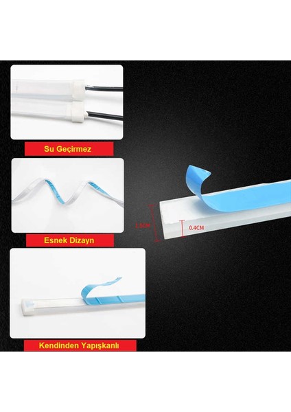 RGB Far Kaşı Gündüz Ledi Audi Stil Kayar Sinyalli Flexible Neon modelleri