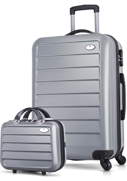 Ruby Abs 2'Li Valiz Seti Makyaj + Orta Boy Gri