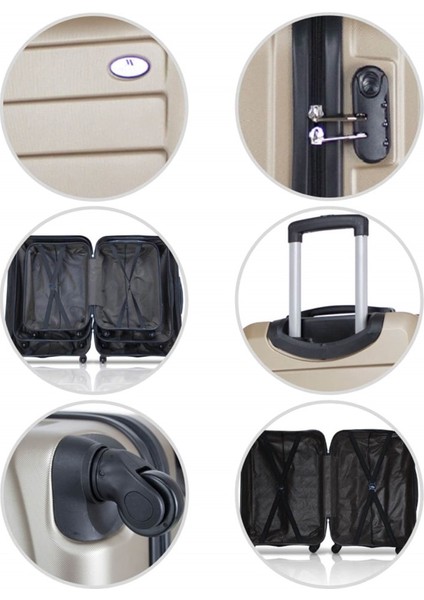 Ruby Abs 2'Li Valiz Seti Makyaj + Orta Boy Gri fırsatları