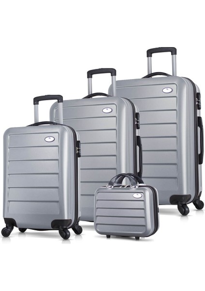 Ruby Abs 4'Lü Travel Valiz Seti Gri